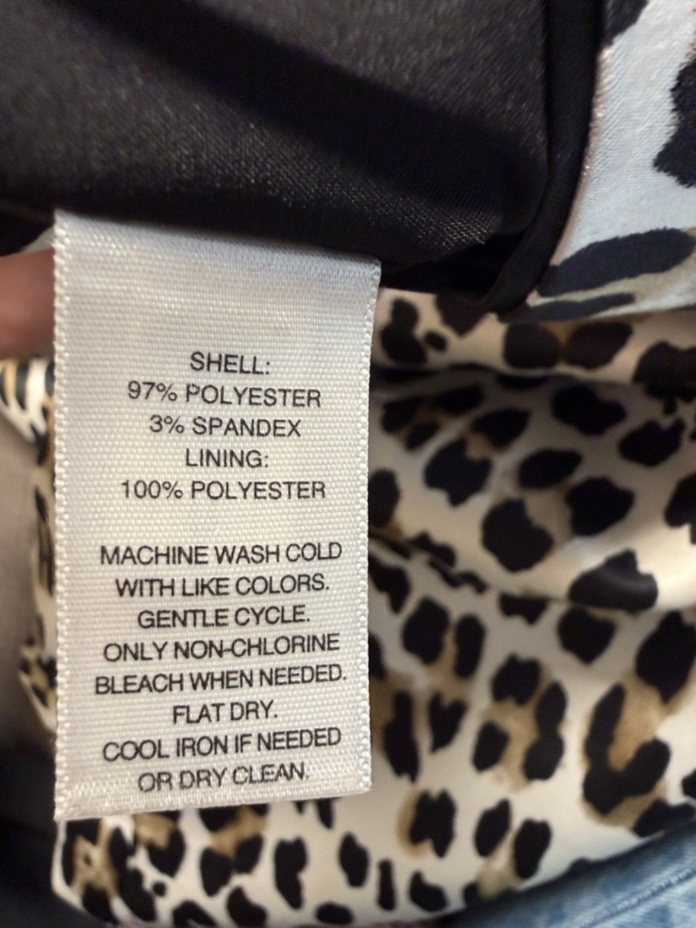 White House Black Market Leopard Print Pencil Skirt in Black, White & Tan - Picture 6 of 6